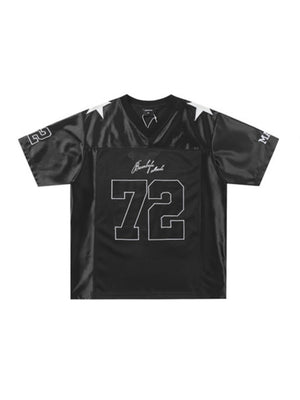 Applique Loose-fit Embroidery Letter T-shirts