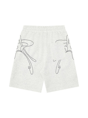 Line Embroidery Loose-fit Vibe Five Points Shorts
