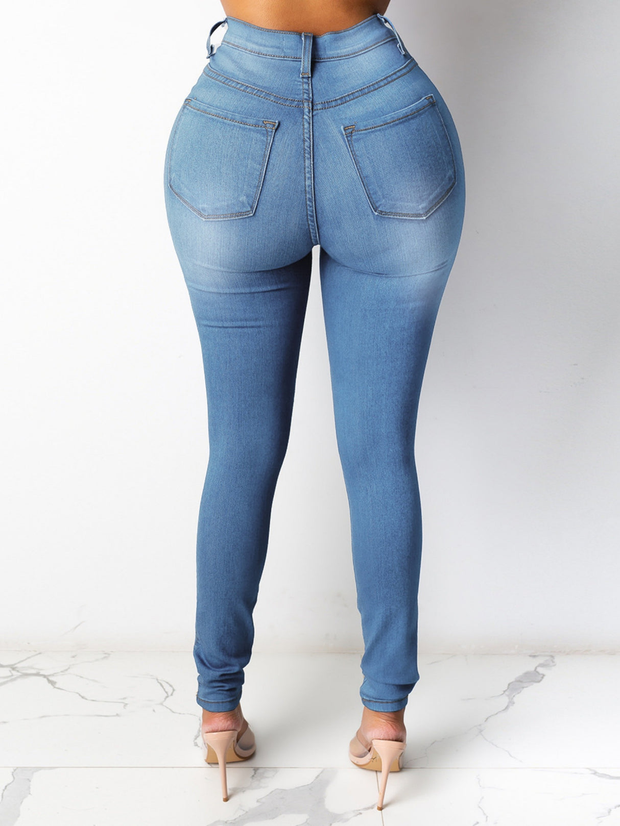 Stretch High-waisted And Slimming Pencil Pants Jeans