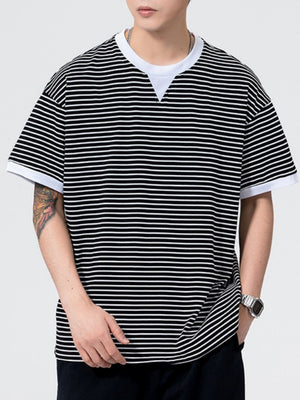 Layered-look Stripes T-shirts