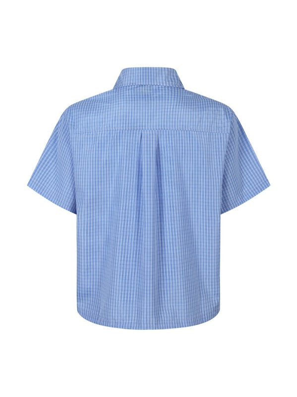 Hip Hop Letter Printed Plaid Loose-fit Shirts