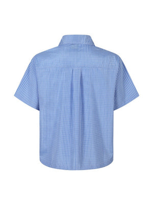 Hip Hop Letter Printed Plaid Loose-fit Shirts