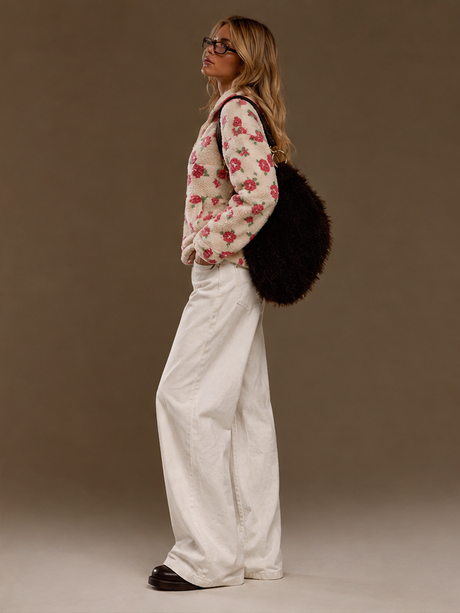 Fleece Floral Fashion Warm Fleece Sweatshirt