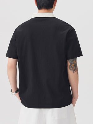 Color-blocked Leisure Polo Shirt