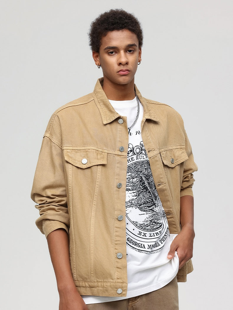 Liber Summer Neutral wear Pocket decoration Solid Color Jackets