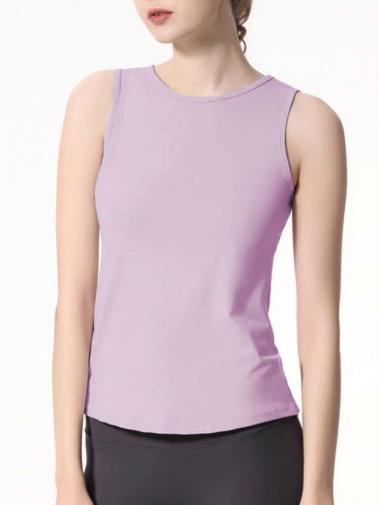 Quick-drying Cover-up Drawstring Open Back Sports Vest