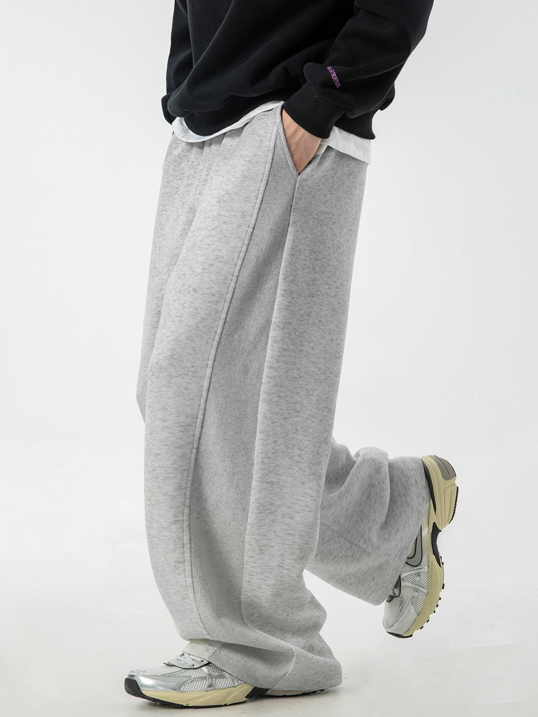 Liber Autumn Men's None Solid Color Pants