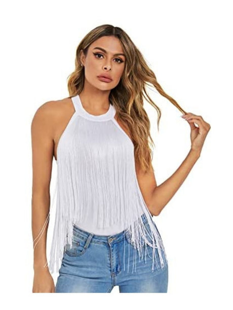 Tassel Halter Body Shaping Bodysuits