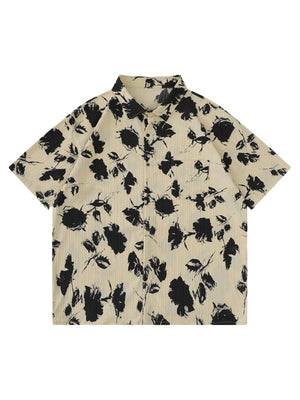 Vintage Floral Lightweight Loose-fit Shirts
