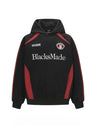 Retro Sports Embroidery Contrasting Colors Hoodies