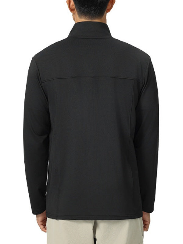 Stand Collar Solid Color Slim Coat Jackets