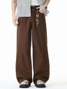 Versatile Straight-fit Wide-leg Pants