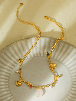 Heart-shaped Pendant Chain Necklace