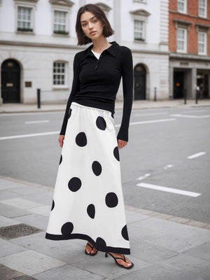 A Pendulum Wave Point Patchwork Skirt