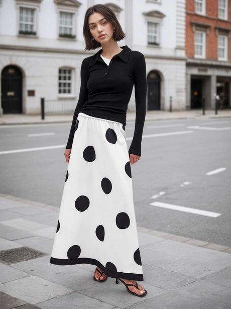 A Pendulum Wave Point Patchwork Skirt