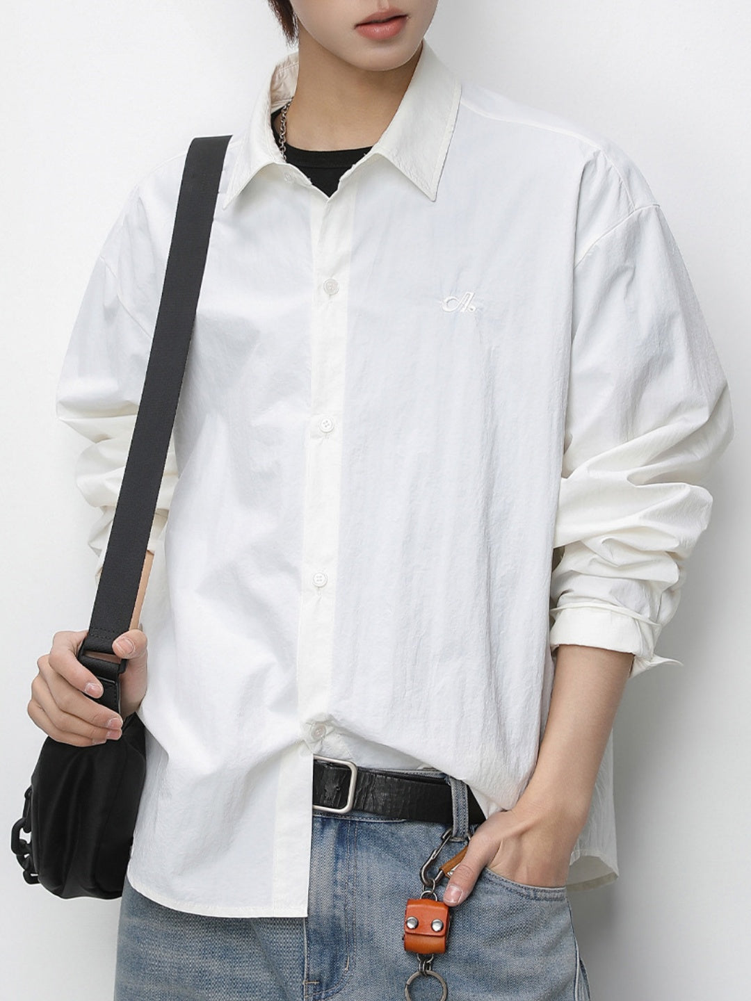 Micro Folds Cleanfit Loose-fit Shirts