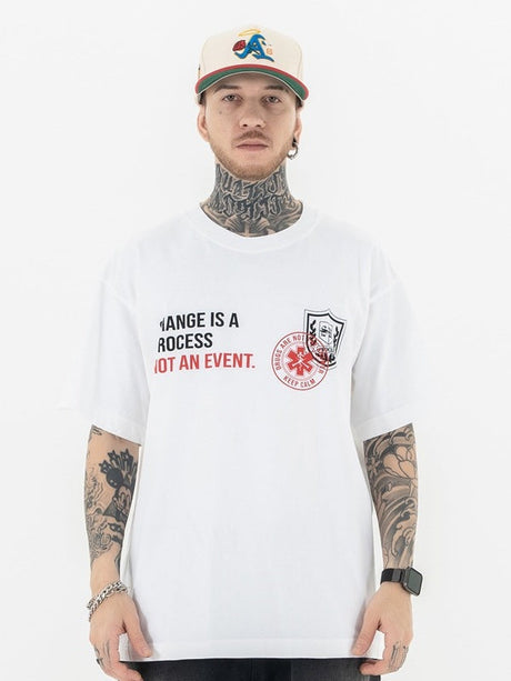 Liber Summer Men's Printed Letter T-shirts