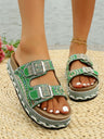 Colorful Rhinestone Platform Sandals