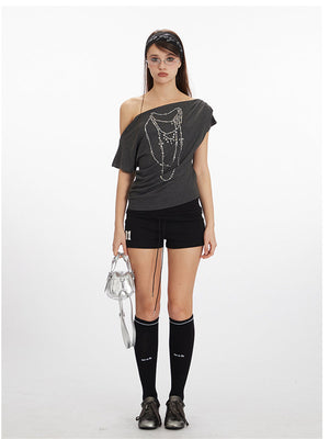 Liber Summer Women's Printed Chain T-shirts