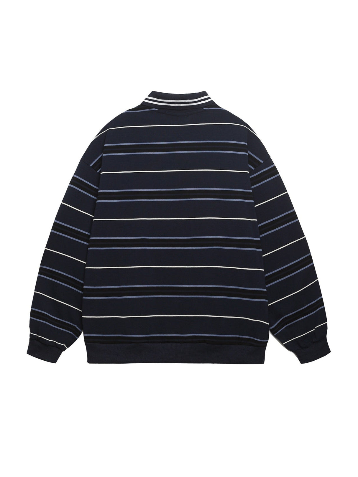 Liber Autumn Neutral wear Embroidery Stripes Polo Shirts