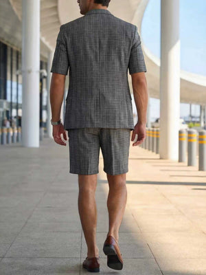 Light Business Leisure Plaid Suit Set 2-piece Sets
