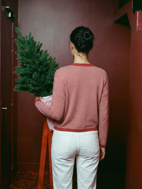 Christmas Stripes Red Cardigans