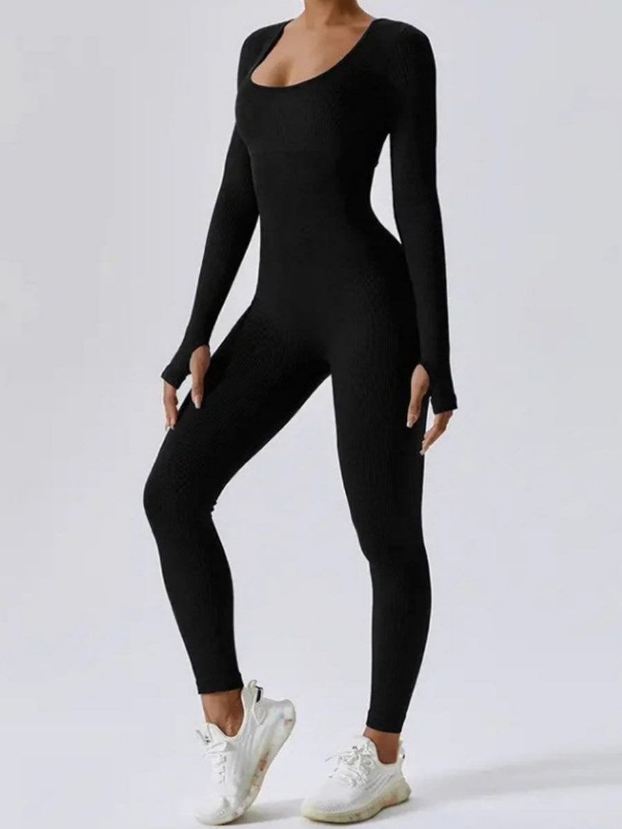 Yoga Square Collar Sports Slim Fit Shaping Bodysuit