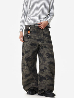 Camouflage Machete Baggy Wide-leg Pants