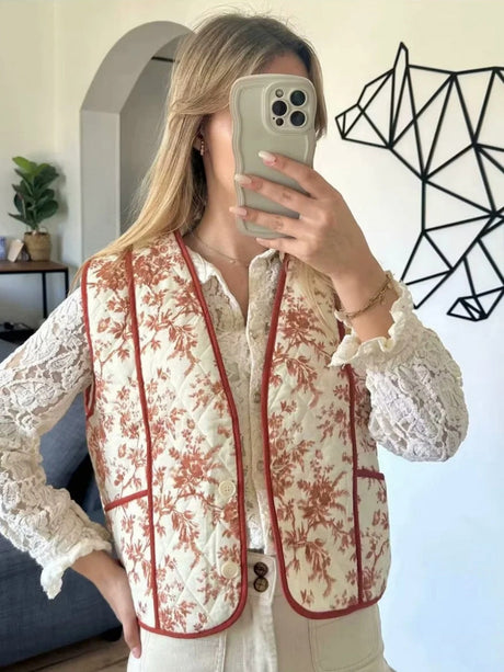 Liber European and American style Women's Printed Vests