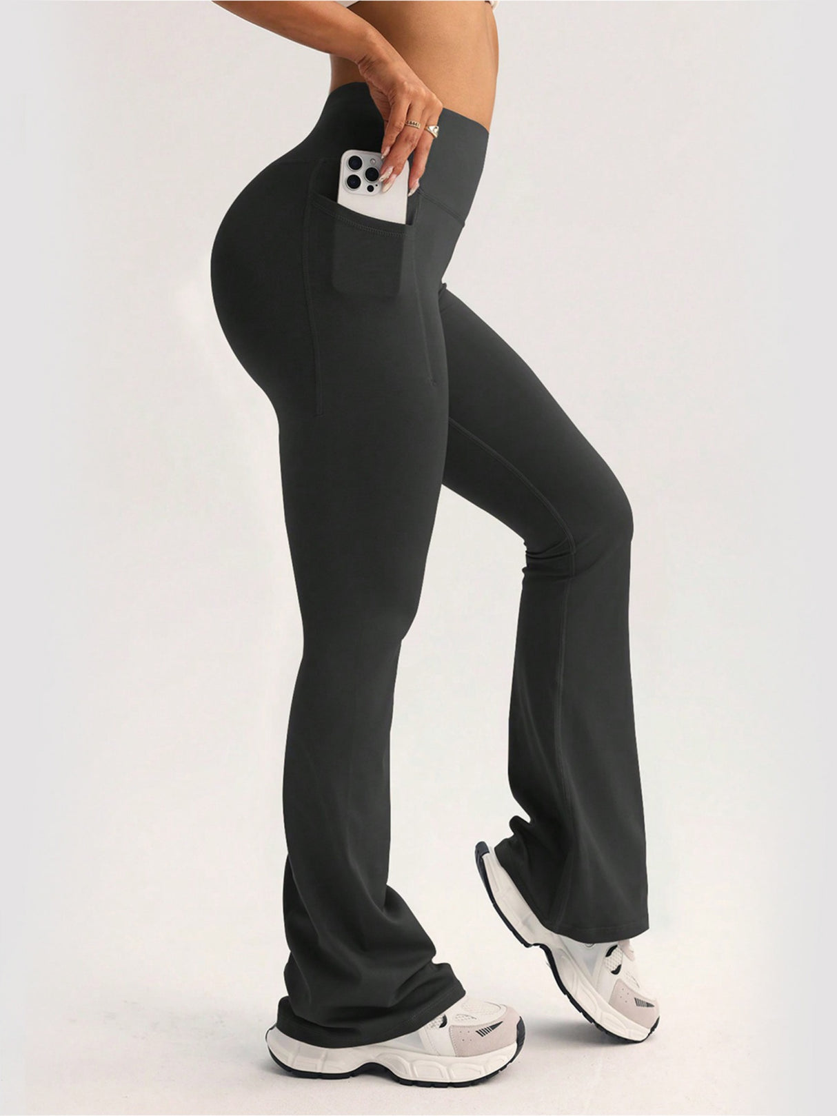 High-waisted Hip Lift Exercise And Fitness Yoga Flared Trousers