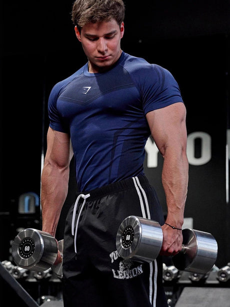 GYMSHARK Tight Fitness Quick-drying T-shirts