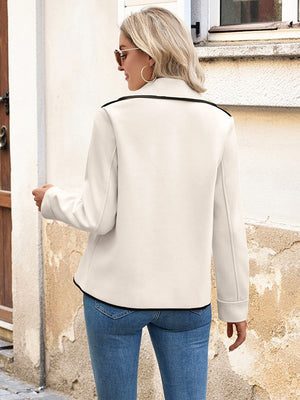 Short Hemming Splicing Elegant Coat