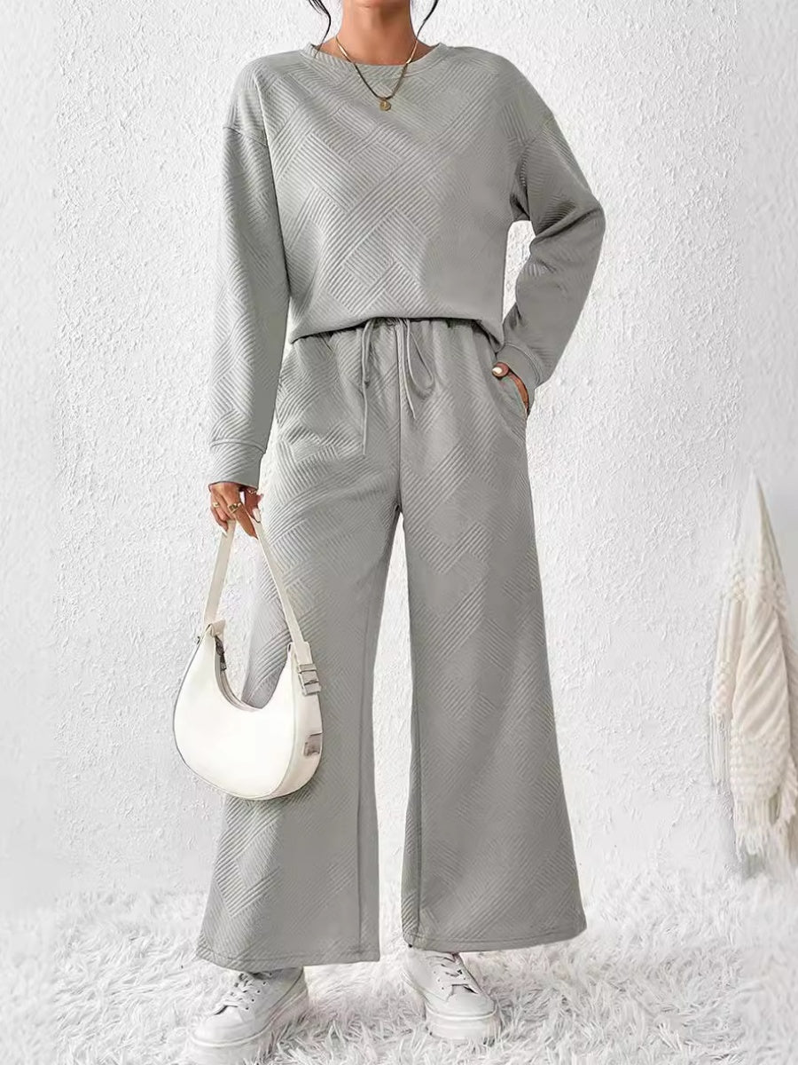 Liber Spring Women's Splicing Diamond 2-piece Sets