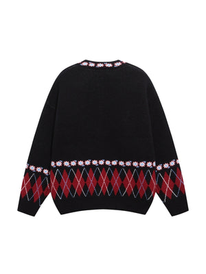Christmas Taste Cartoon Puppy Cardigan Sweater