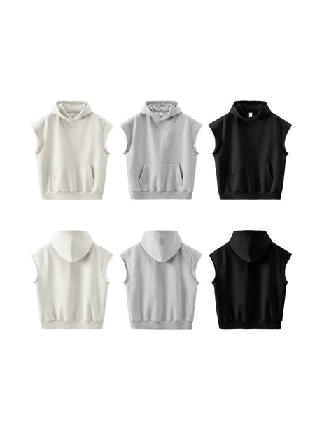 Street Rolled Sleeveless Hoodies Waistcoat Vest