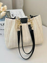 Holiday Straw Tote Bag