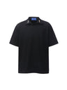 Notch-Collar Embroidery Gradient Polo Shirts
