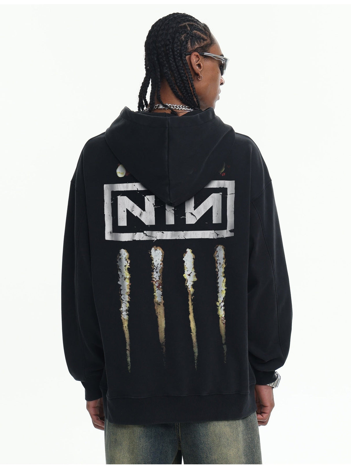 Fried Salt Washing Terry Stereo Printed Hoodies