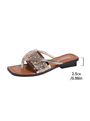 Sequined Flip-flops