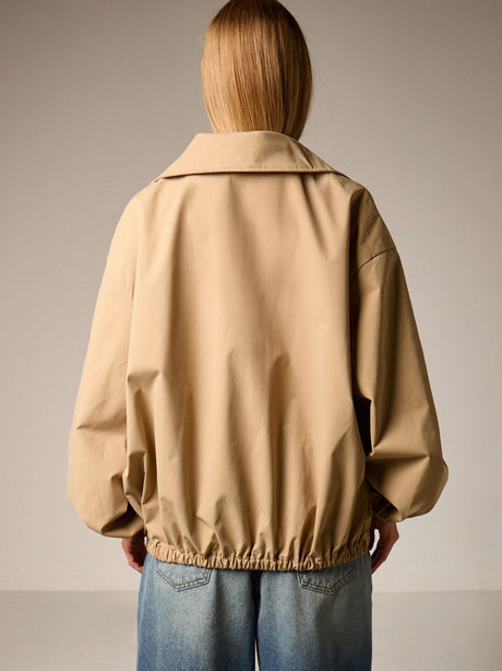 Workwear Style Long-sleeved Coat