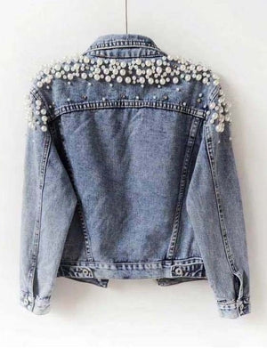 Liber Autumn Women's Pearl Denim jacket