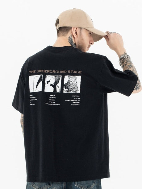 Liber Summer Men's Printed Letter T-shirts