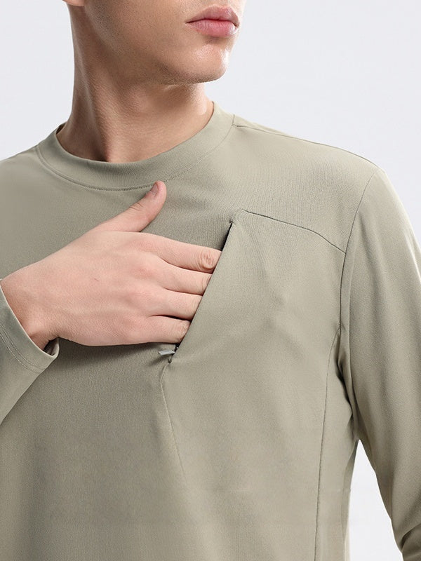 Moisture Absorption Quick-drying Breathable Outdoor Cycling Sports Crew Neck Sweatshirt