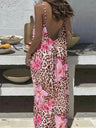 Vacation Halter-neck Backless Loose Long Dress