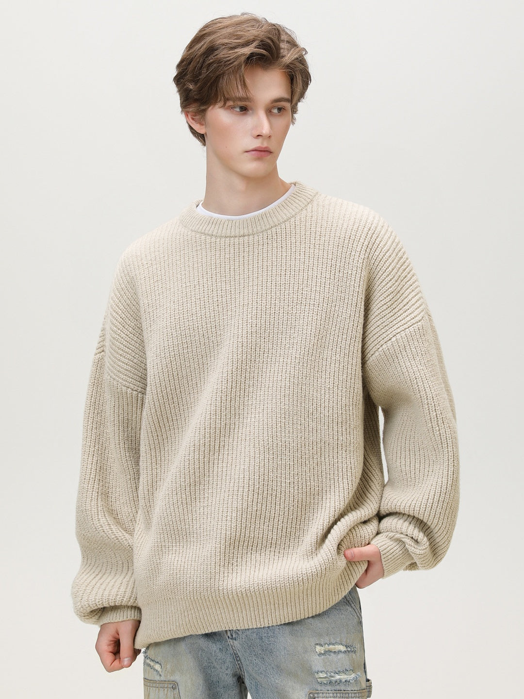 Liber Autumn Neutral wear Knitting Sweaters