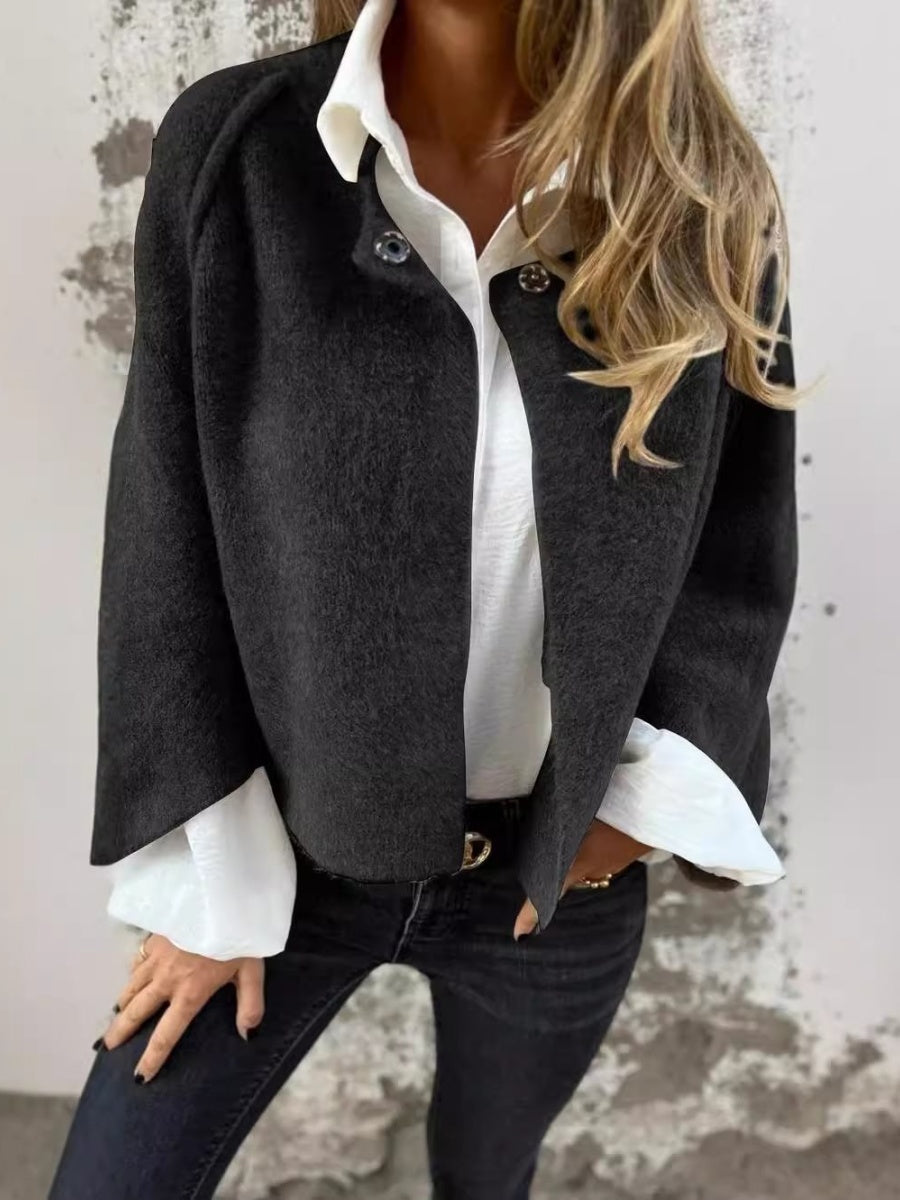 Short Cardigan Imitation Wool Coat Leisure Business Jacket