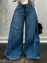 Y2k Pleated Tassel Flared Pants Jeans