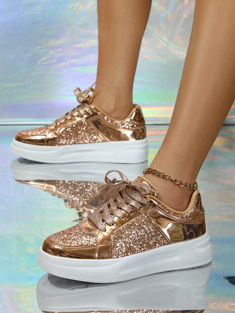 Sequined Women's Sneakers