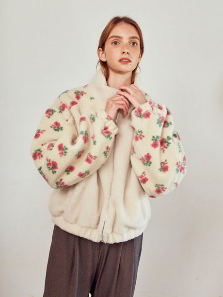 Loose-fitting Polar Fleece Zip-up Jacket