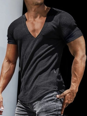 V-neck Leisure T-shirts